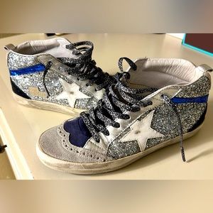 Golden Goose Mid Star Sparkle Sneakers Size 7